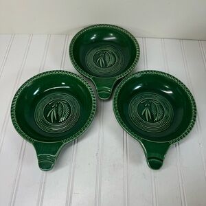 Vintage green Ernest Sohn Pottery bowls